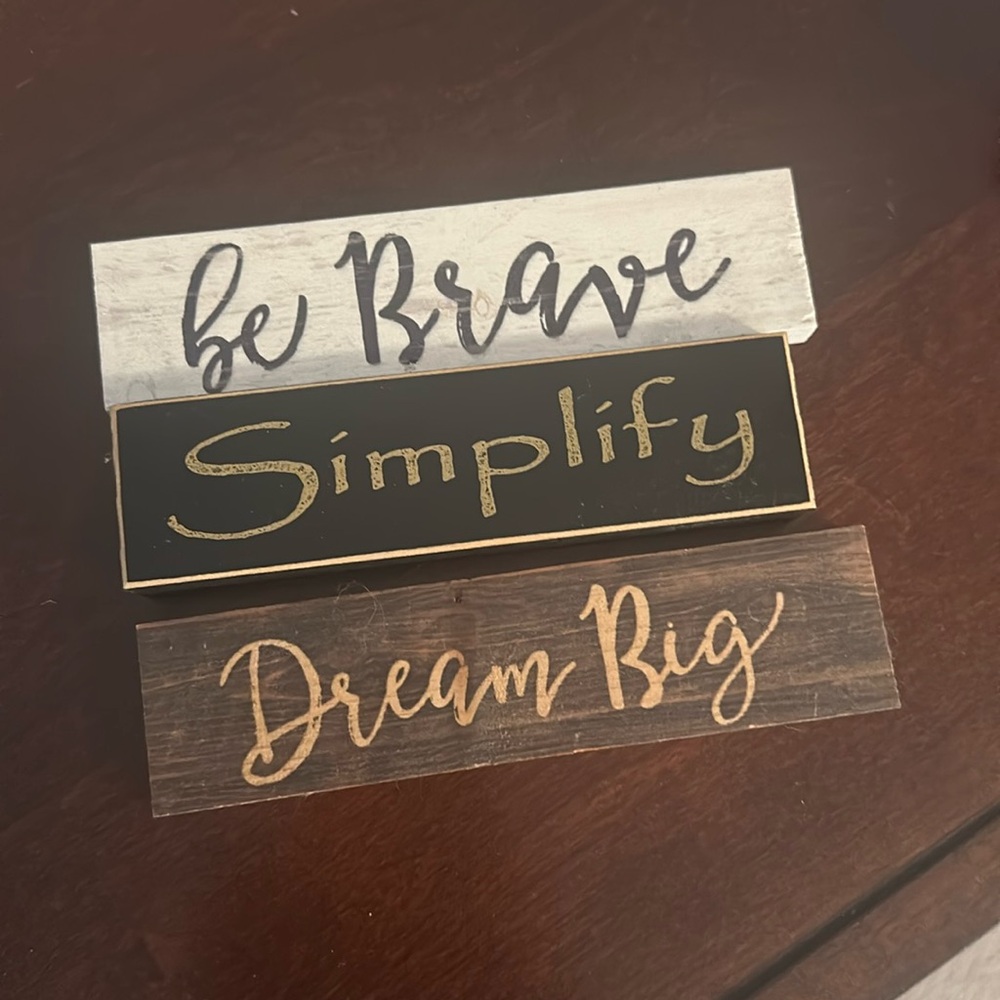 wooden signs